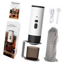 Compacts Mini Espresso Maker Rapid Heat Function Travel-White