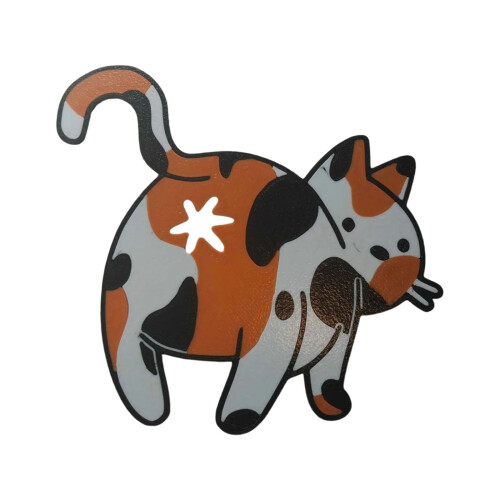 Polylactic Acid Animal Butt Snacks Bag-H orange cat spotted