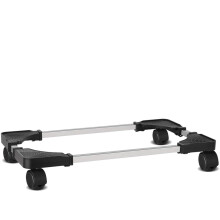 Adjustable PC Tower Stand with Wheels, Durable Steel Frame, Under Desk Rolling CPU Holder Black