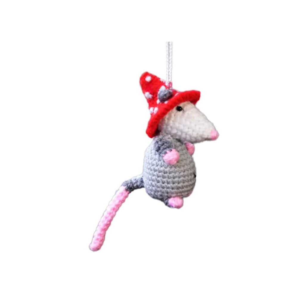 Cute Possum Car Mirror Charm Pendant For Rearview Decoration, Neutral Color Style Upgrade 9330225816027