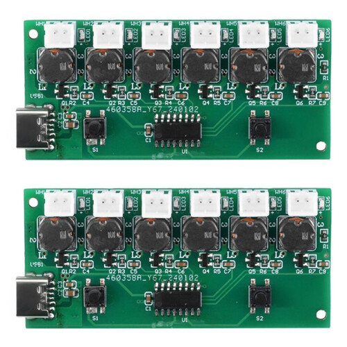 2X Type-C USB  Humidifier DIY Kits Mist Maker and Driver Circuit Board 6 Fogger Atomization Film Atomizer Sheet(A)