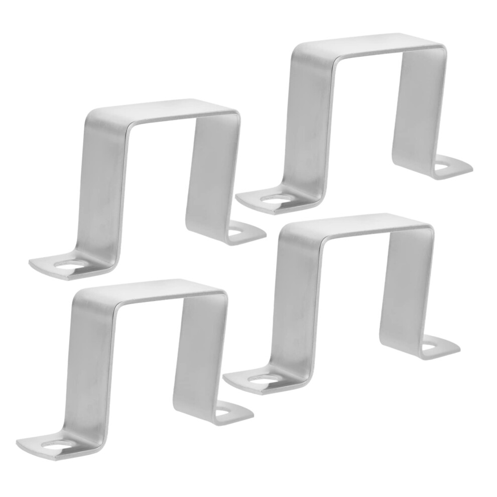 304 Stainless Steel Square Tube Clamp Bracket Ushaped Support For 2X2 Inch Tubes Heavy Duty 4Pack 9310869805038