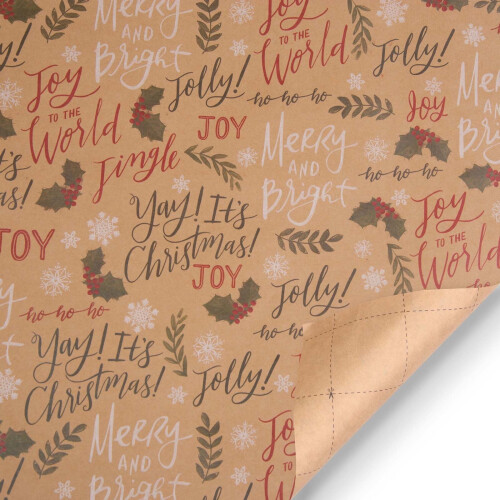 Christmas Wrapping Paper Indoor Outdoor Single Sided
