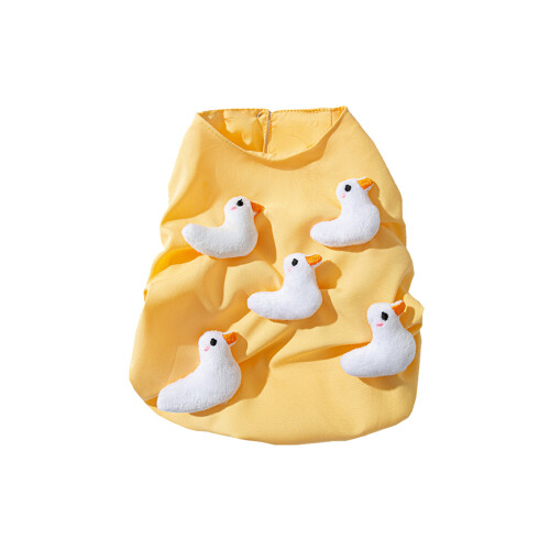 Hond Geel Vest Cartoon Pullover Lente Hondenpyjama Basic Duck-L