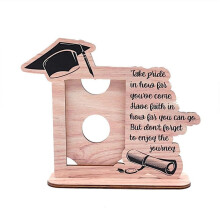 Cadre photo de bureau en bois pour remise de diplĂ´me 2024