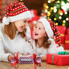 Christmas ziplock bag set with bow pull-out clips
