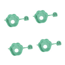 Elegant Cats Shape Ice Creams Cone Holders Safe Silicone-Green