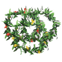 Colliers hawaïens Lei, motif feuille tropicale, 3 pièces