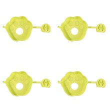 Funs Shape Ice Creams Holders Silicone Cats Paws-Yellow