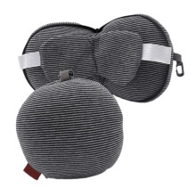 Repose-cou Portable en coton PP avec cache-yeux amovible,-Noir