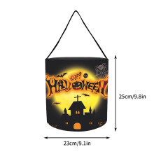 Secchiello per caramelle di Halloween a LED con faccia di zucca, riutilizzabile