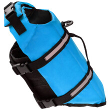 Waterproof Dog Swimming Vest Buoyancy Vest Adjustable-Blue XS