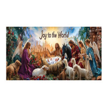 Christmas banner for garage door 400x180 cm
