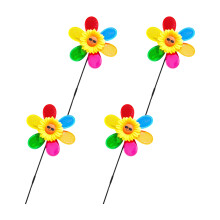 4Pcs Outdoor Wind Spinner Yard Garden Lawn Pinwheels Colorful-B