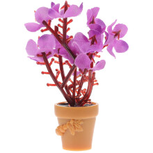 Lilla papirblomster ornament til skrivebordsdekoration 12 stk.