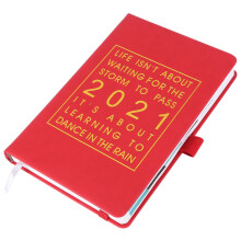 New Fashion Agenda 2021 English Language Thicken Notebook A5 Leather Soft Cover School Planner Efficiency Journal