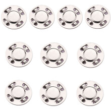 Strong Magnetic Closures Round Buckles for Clothing-silver