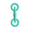 Interactive Dog Toy Rubber Durable Chew Bone-Peacock Blue 1