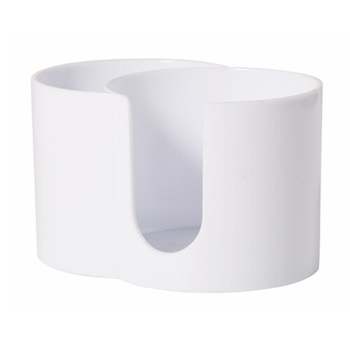 Duals Compartment Plastic Bathroom Organiser For Cotton-White