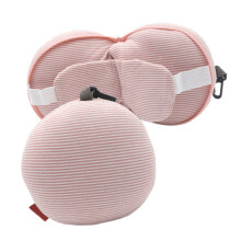 Neck Support Pillow Light Blocking Comfortable Knitted-Pink