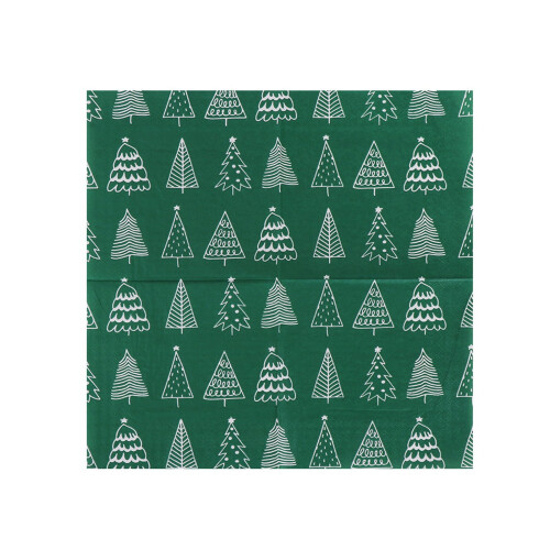 Julepapirservietter med tryk 33x33cm (20 stk.)