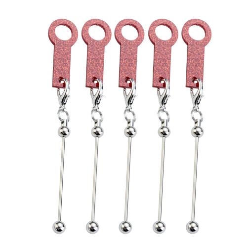 Beadable Cup Charm Straw Charm Blank   DIY Bead Straw Charm-6