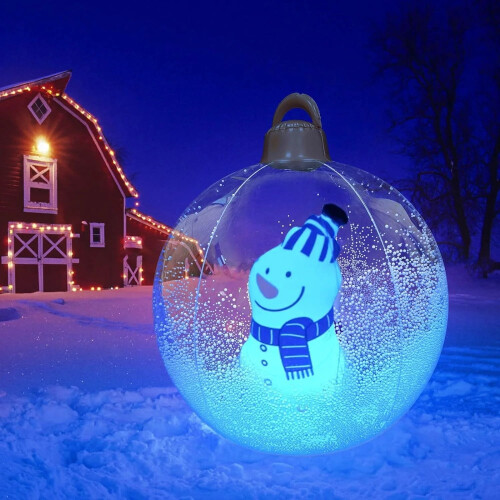 Julsnögubbeballong som lyser 60 cm