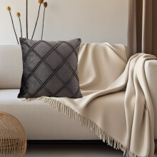 Housse de coussin en flanelle à motif nordique 45 x 45 cm