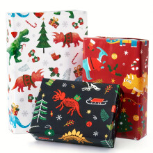 Christmas dinosaur wrapping paper cartoon pattern 10 sheets