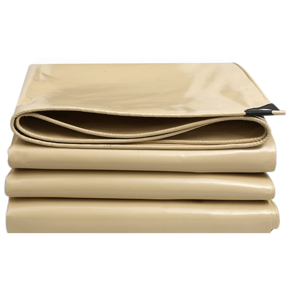 Heavy Duty Waterproof Tarpaulin 3X4m Beige Â Uv Resistant Rainproof Canopy Tarp With Metal Grommets For Camping And Garden 9310869805342