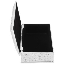 Decoratieve koninklijke prinses metalen ringen houder-Zilver