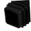 Square Tube Inserts 4pcs Plastic Chair Leg End Caps Easy Installation Clean Protective Finish 3