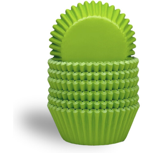 POWKOL Grønne Cupcake Forme, Bagepapir, 300 stk.