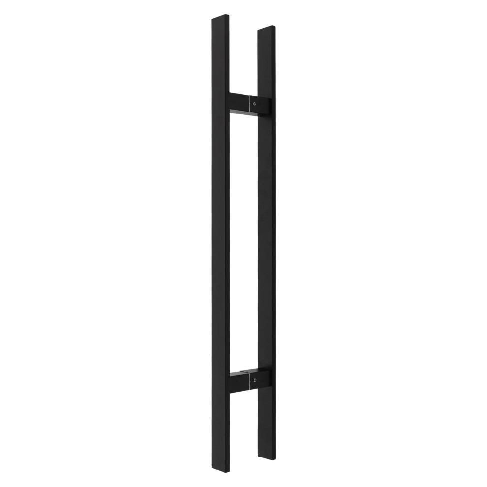 31.5 Inch Black Stainless Steel Door Pull Handle, Doublesided Hshaped Design For Commercial Glass Doors 9330225800552