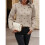 Damen-Pullover mit Punkten, Langärmelig, Rundhalsausschnitt, Strickpullover-Oberteile Khaki S 5