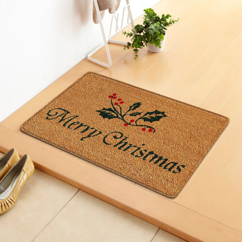 Kerstdeurmat voor binnen en buiten, antislip