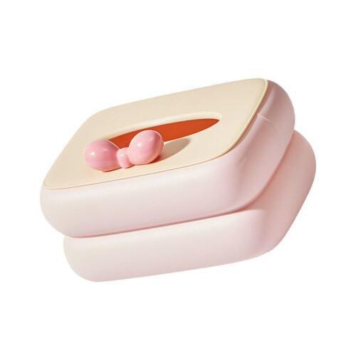 Premium Plastic Tissue Holder With Modern Aesthetic-Pink