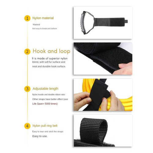 Storage Strap Heavy Duty Hook and Loop Cord Carrying Strap and Organizer with Handle for Pool Hoses Garden Hoses Cables 1