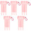 5St Roze Plastic Darts Container Hardcase Met Karabijnhaak Voor 2