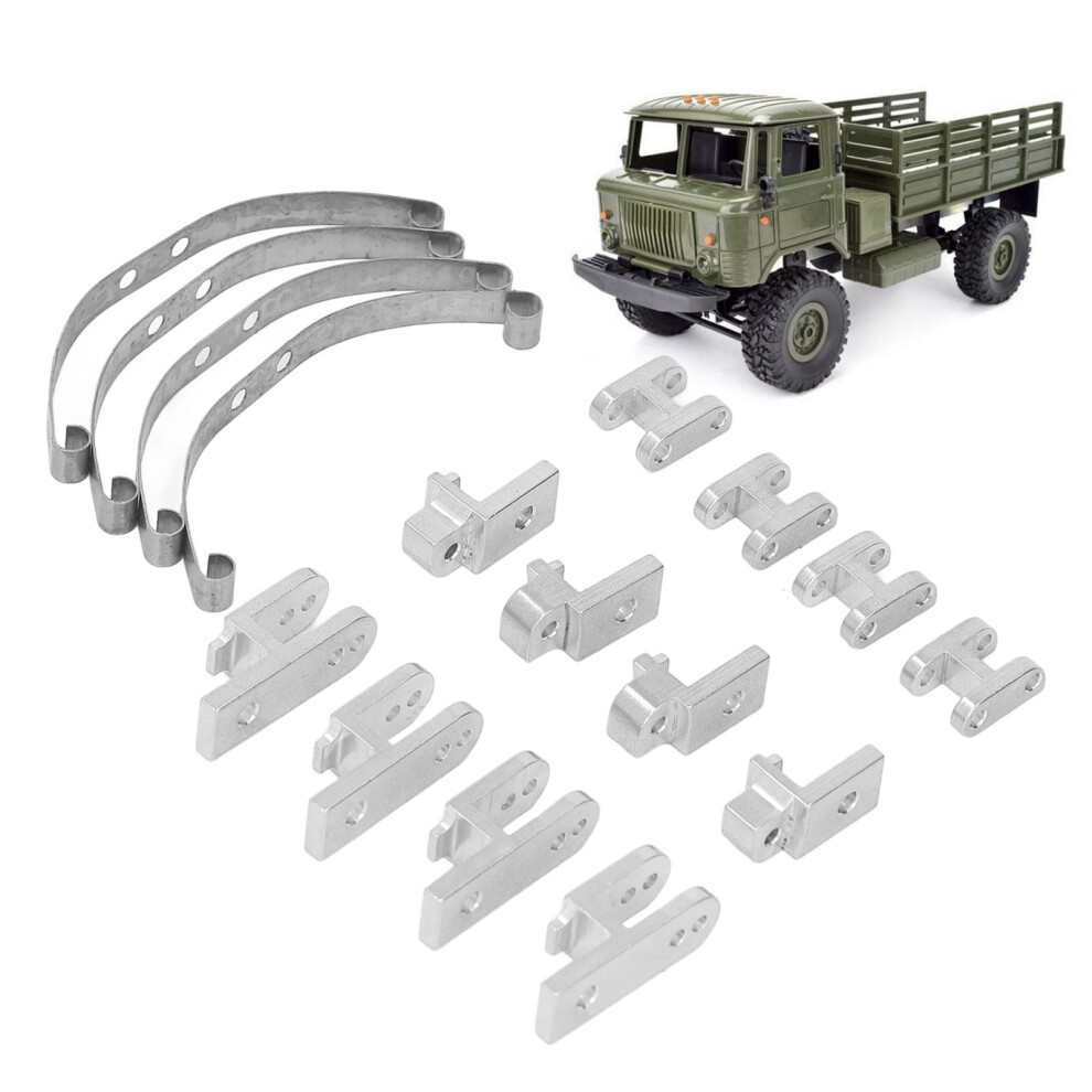 Rc Car Shock Absorber Aluminum Alloy Suspension Kit For Wpl B4 1/16 Rc Car Enhanced Stability Silver 9310869806929