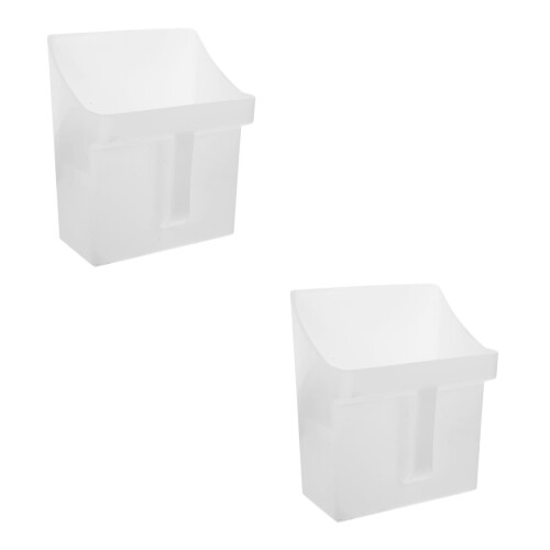2St Wit Handvuilblik Van Dik Plastic, Voor En 1