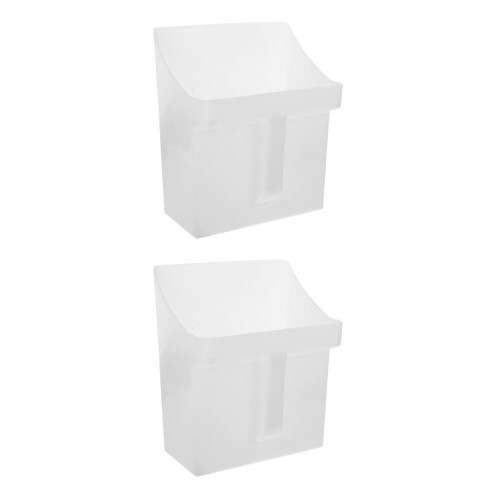 2St Wit Handvuilblik Van Dik Plastic, Voor En 2