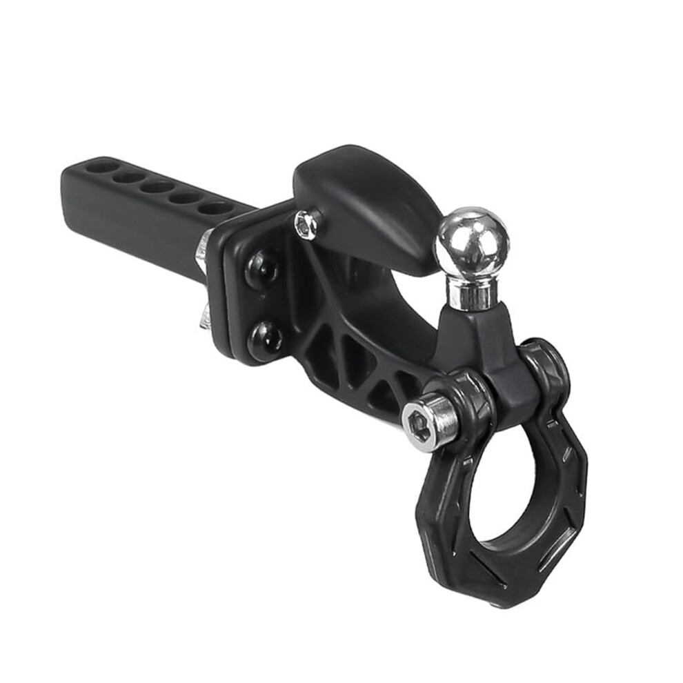 Metal Adjustable Rc Trailer Hitch Tow Hook For 1/8 1/10 Trx4 Scx10 Km Crawler Truck, Durable Towing Performance, Black 9310869807438
