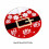 Christmas candy polyester round rug 23 inches non-slip 3