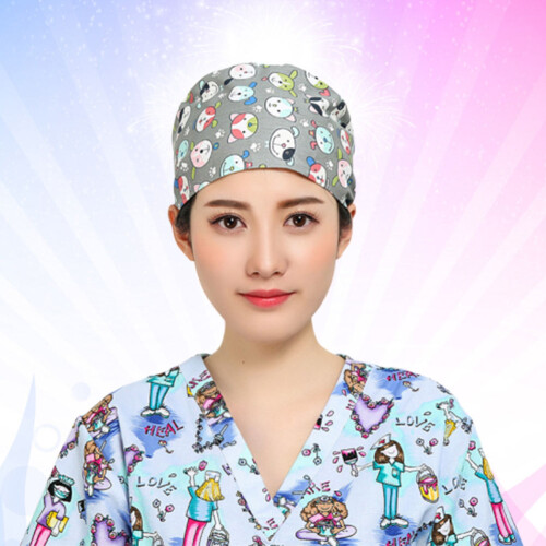 2St Multikleur Scrub Caps Katoen Verstelbaar Comfortabele Pasvorm 1