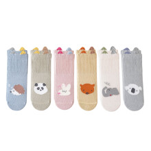 Set of 6 Pair Kids Cotton Ankle Socks Fun Animal-Mixed colors S