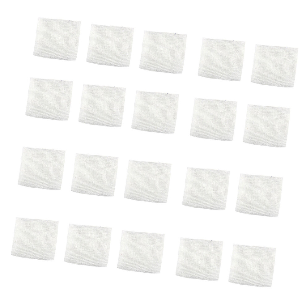 White Pack Of 20 Elastic Cleaning Bandages With- 10X10cm