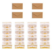 4Pcs Eid Festival Cash Gift Card Envelopes 6 Slots Paper Money
