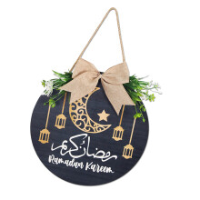 Wooden Door Sign Hanging Ornament Middle Eastern Festival-A