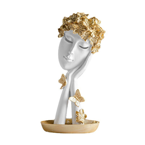 Tänkarstaty Ornament Blond Hår Resinfigur 1